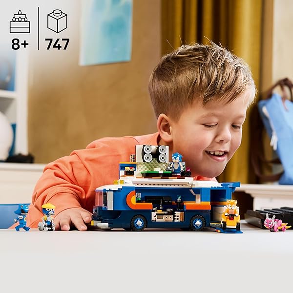 LEGO SONIC THE HEDGEHOG TEAM SONIC COMMAND TRUCK BUILDING TOY – PRETEND PLAY VEHICLE W/5 FIGURES FOR BOYS & GIRLS, AGES 8+ – TOY BUILDING BLOCKS FOR KIDS – GIFT IDEA FOR BIRTHDAYS – 77006