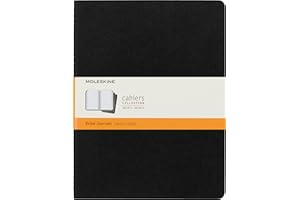 Moleskine Cahier Journal, Soft Cover, XL (7.5" x 9.5") Ruled/Lined, Black, 120 Pages (Set of 3)