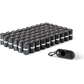 Amazon Basics Dog Poop Leak Proof Bags with Dispenser and Leash Clip, Unscented, 13" x 9", 900 Count (60 Rolls)