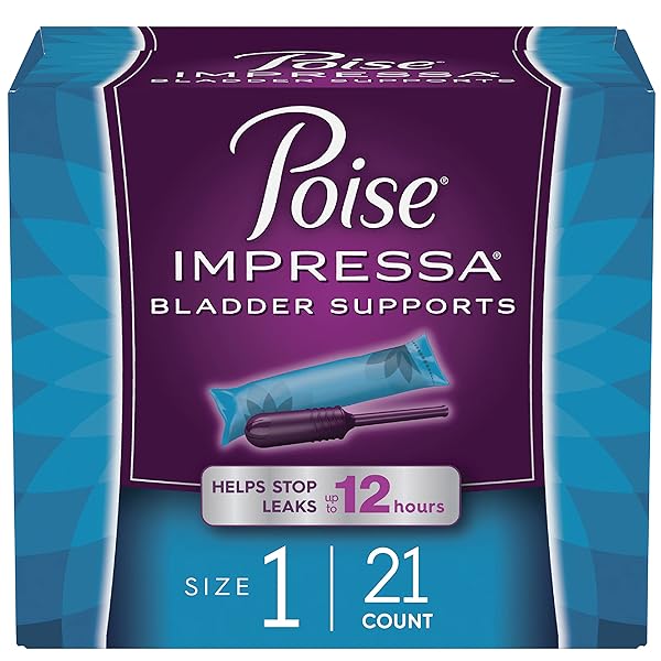 POISE IMPRESSA INCONTINENCE BLADDER SUPPORT FOR WOMEN, BLADDER CONTROL, SIZE 1, 21 COUNT (PACKAGING MAY VARY)