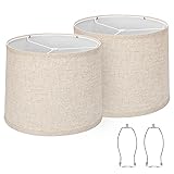 Lampshades Set of 2, Drum Lampshades 11.6" Top x