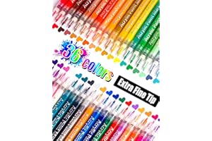 COOGERT 36 Color Premium Acrylic Paint Marker Pens for Rocks, Canvas, Wood - Fine Tip Craft Supplies for Painting