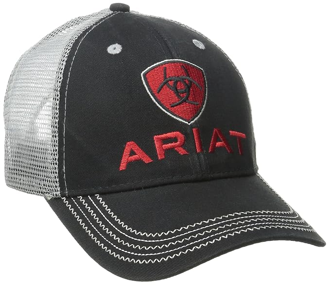 Ariat Men's Gray Mesh Hat, Black, One 