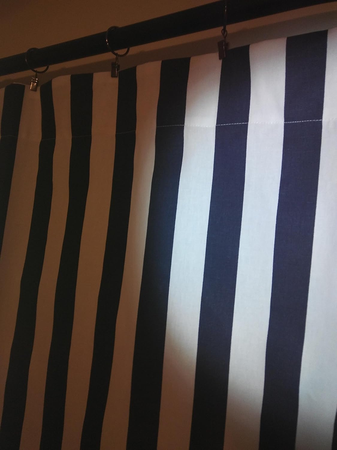Amazon Com Navy Blue And White Canopy Stripes Curtains Panels 2