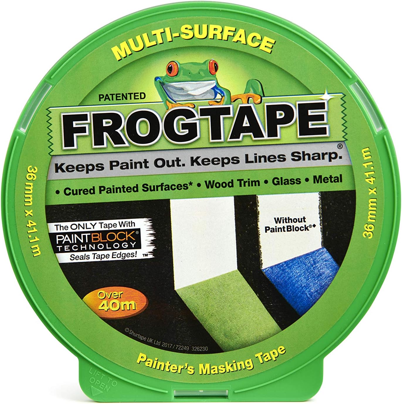 FrogTape Green Multi Surface Painters Masking Tape 36mm x 41.1m. Indoor