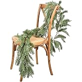 DearHouse Pine Christmas Garland,6Ft WinterArtificial Greenery Garland for Holiday Season Mantel Fireplace Table Runner Centerpiece Decor