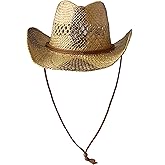 Wildarms Men’s Woven Straw Cowboy Hat Cowgirl Sun Beach Hat for Women Wide Brim Western Cowboy Hat with Decorative Bands