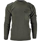 German Army Style Miltec Pullover OD Commando Jersey Olive Green Sweater Wool Blend