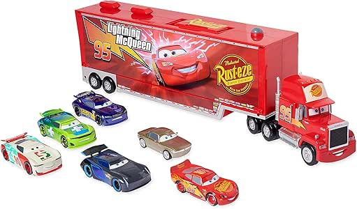 camión transportador de coches con motor fricción disney pixar cars