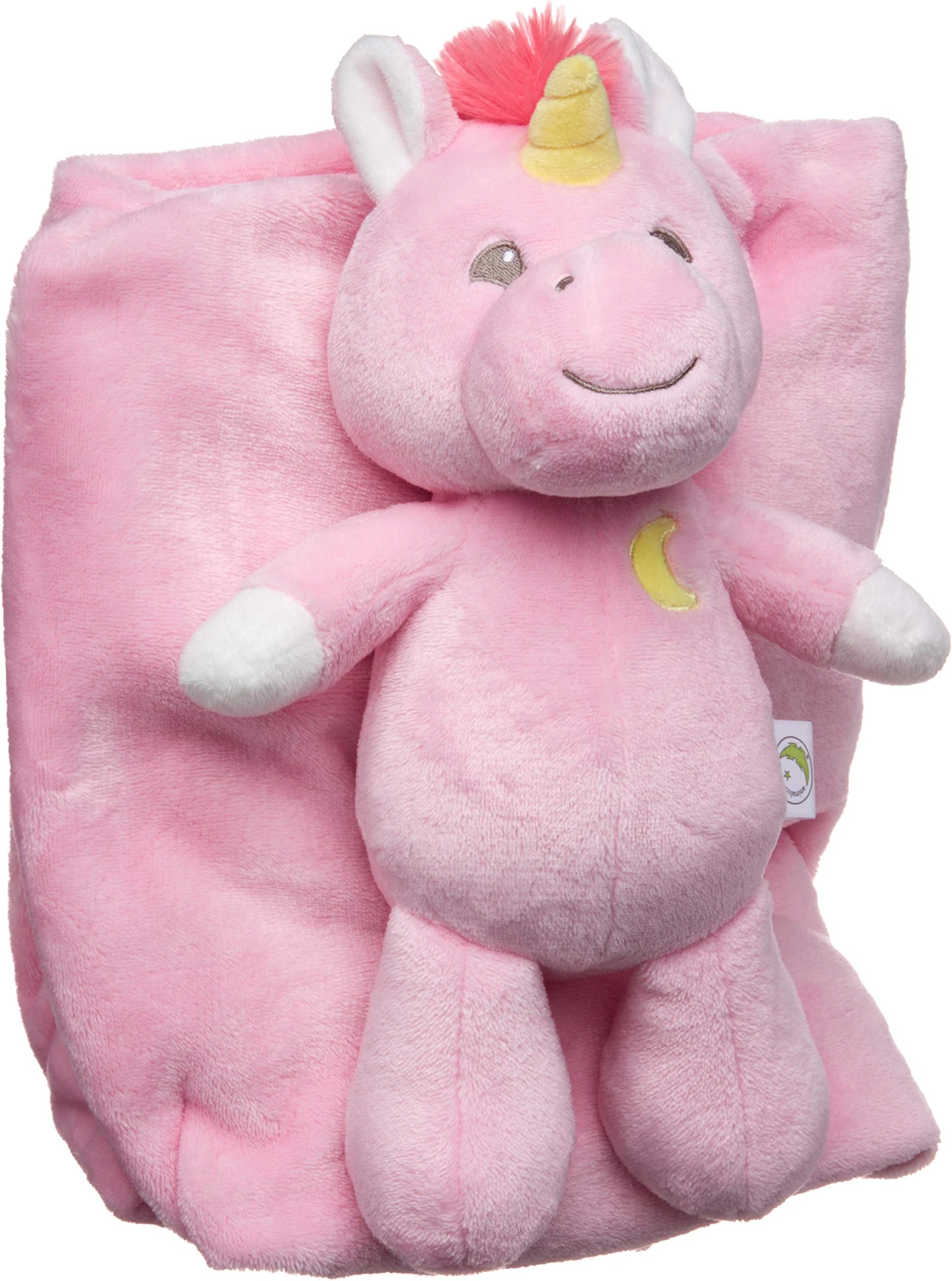 Animal Adventure | Cuddle Bundle | 2-in-1 Blanket & Plush Bundle | Fantasy Unicorn, Pink