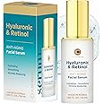 Clear Visage Hyaluronic Acid Serum For Face - Dermatologist Tested Hya & Retinol Ultra Hydrating Serum - Anti-Aging, Radiant Glowing Complexion, Wrinkle Reduction - Clean Beauty Korean Skin Care