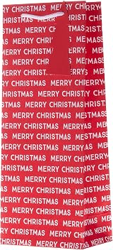 Hallmark Christmas Bottle Bag Pack of 3 Red Silver Gold view 4