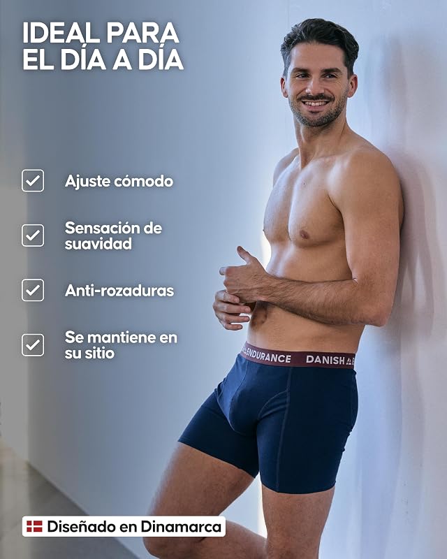 Calzoncillos Boxer Hombre, 6 Pack MC (3xNegro, 1xVerde/Naranja, 1xAzul Marino Azul/Bordeaux, 1xRetro) M