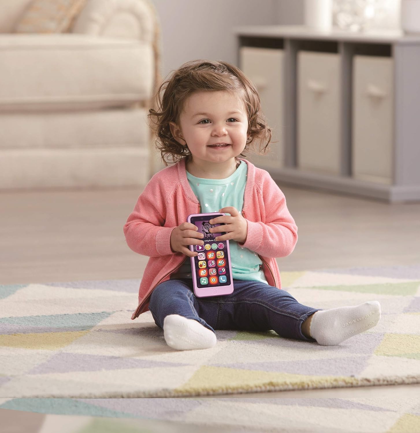 Vtech 80-603755 Telephone EMOTI'FUN Rose Electronic Toys, Multi-Colour, Multicoloured, Medium to Large - Image 3