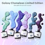 Modelones Aurora Chameleon Gel Nail Polish Set 6x7ml Glitter Blue Purple Green view 3