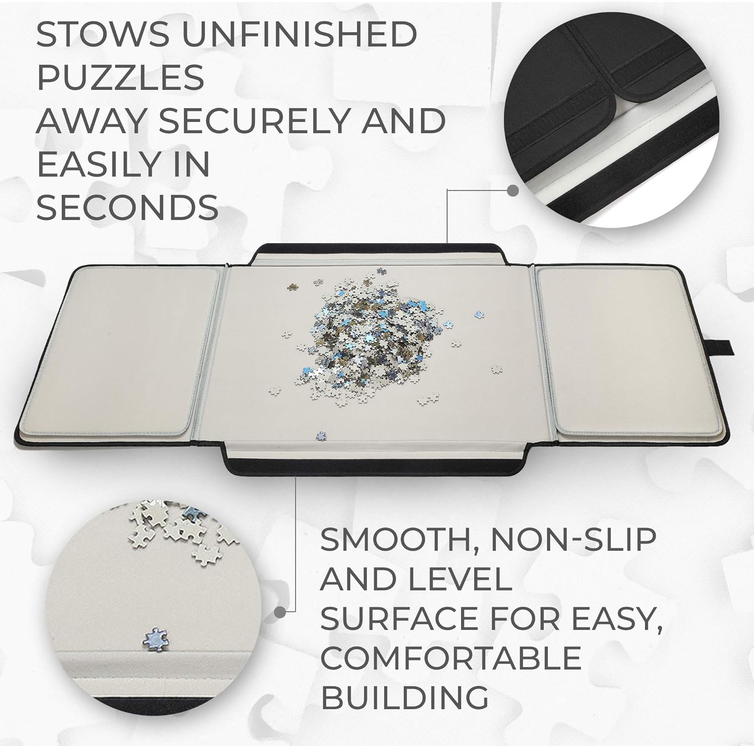 Puzzle Company Puzzle Board - 1000 Piece Jigsaw Puzzle Included – Large Puzzle Table Fits 1000 Piece Jigsaw Puzzles – Premium Puzzle Saver Includes 2X Puzzle Insert Mats and 2X Puzzle Sorting Trays: Toys & Games