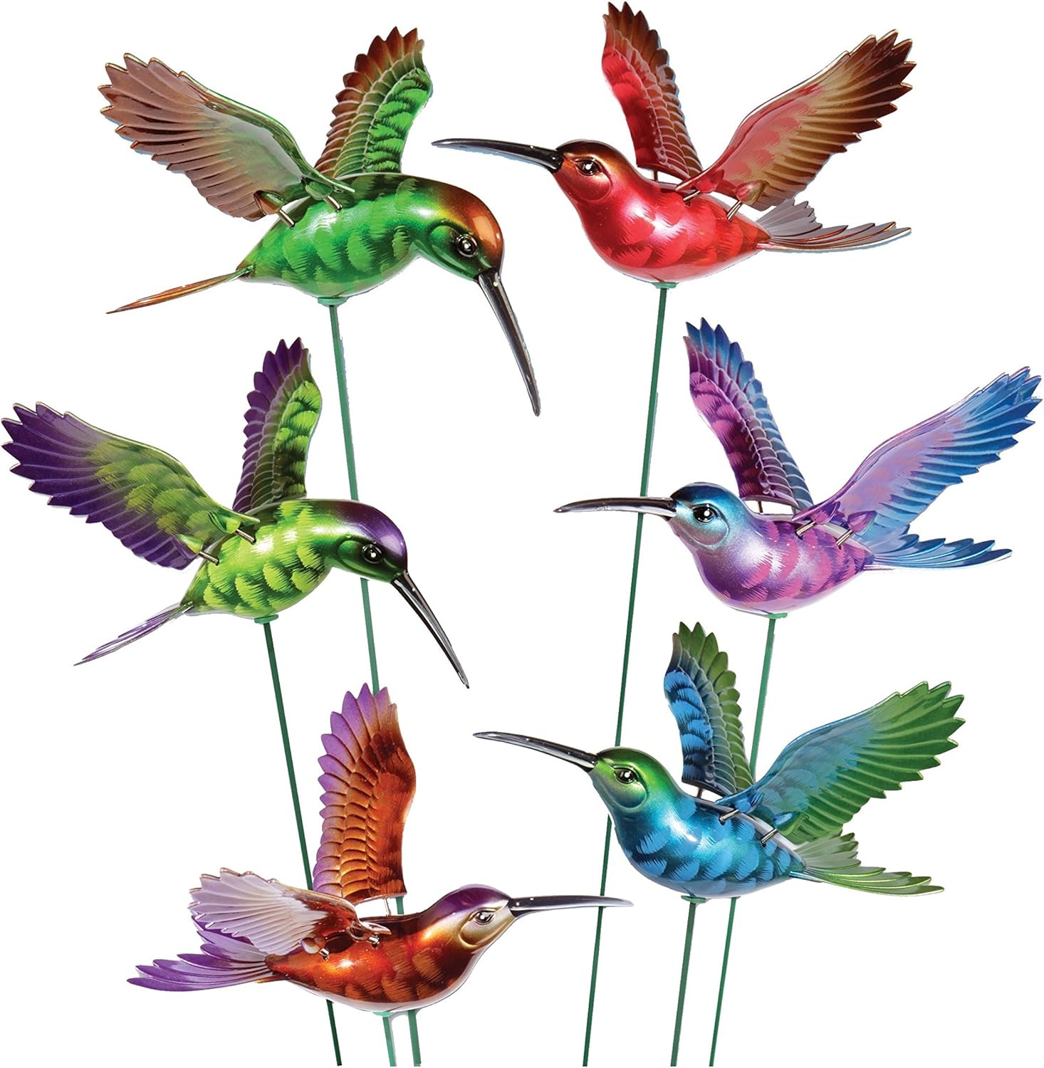 Exhart 50109 Windy Wings Hummingbirds Plant Stakes, 4Inch Amazon.co