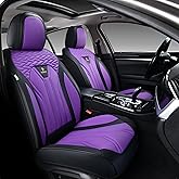 FLORICH Seat Covers for Cars, Waterproof Front Seat Covers, Purple Car Seat Covers 2 Pack, Universal Driver Seat Protector for Most Cars Trucks SUV