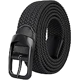 Drizzte Plus Size 43'' to 75'' Mens Elastic Stretch Belts Big and Tall Belt