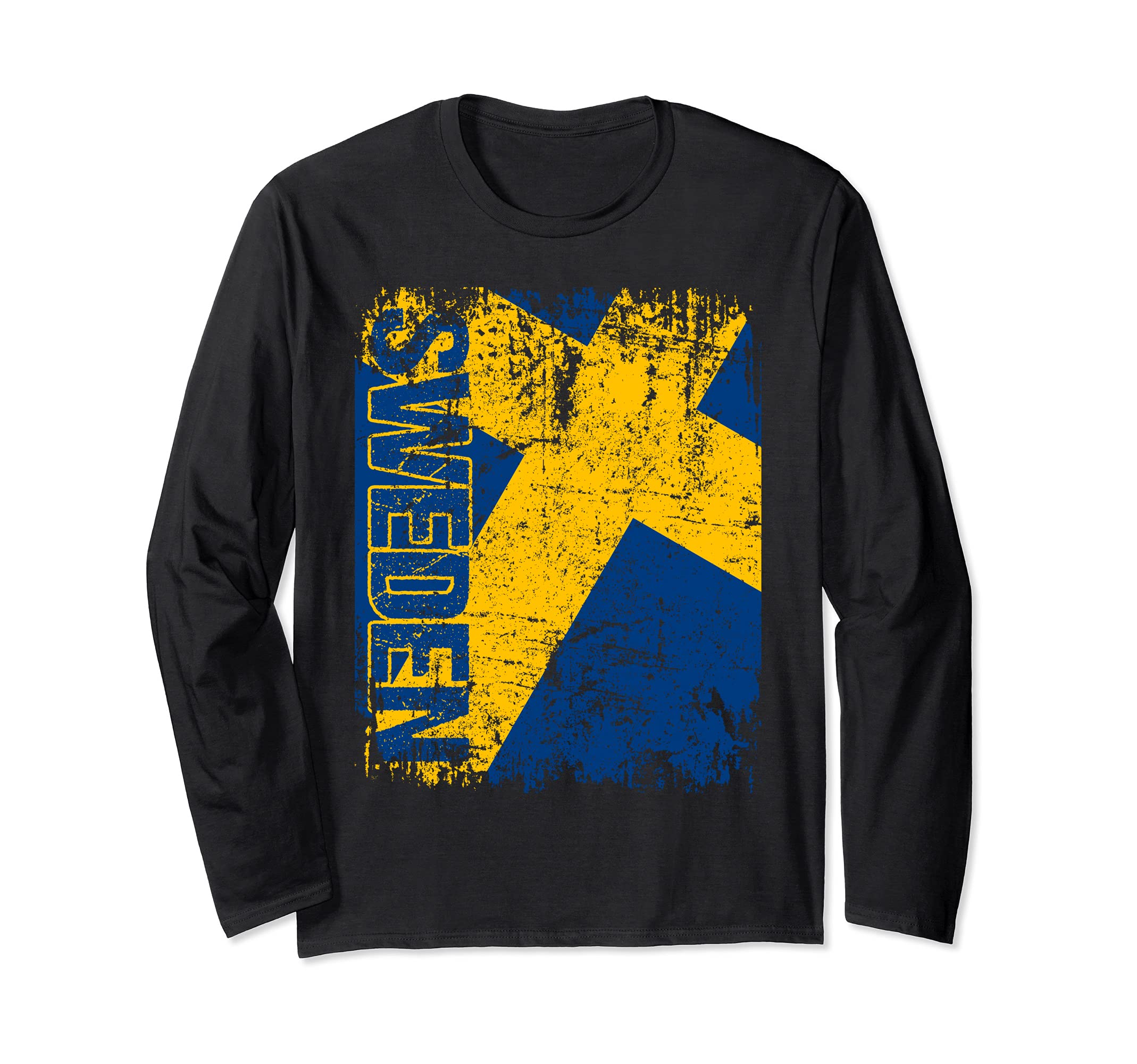 SWEDEN Flag Vintage Distressed SWEDEN Long Sleeve T-Shirt