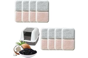 IVTCTV 8 Pack Filter Replacement Compatible with Catit Airsift Jumbo/Regular/Smartsift Box, Dual Action Filter to Keep Catit Litter Box Fresh Smell，Cat Litter Box Filters Pads Replacement