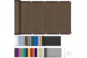 ZHhan Balcony Privacy Screen Wind and UV Protection Balcony Screening for Deck, Backyard, Patio, Balcony, Includes Cable Ties