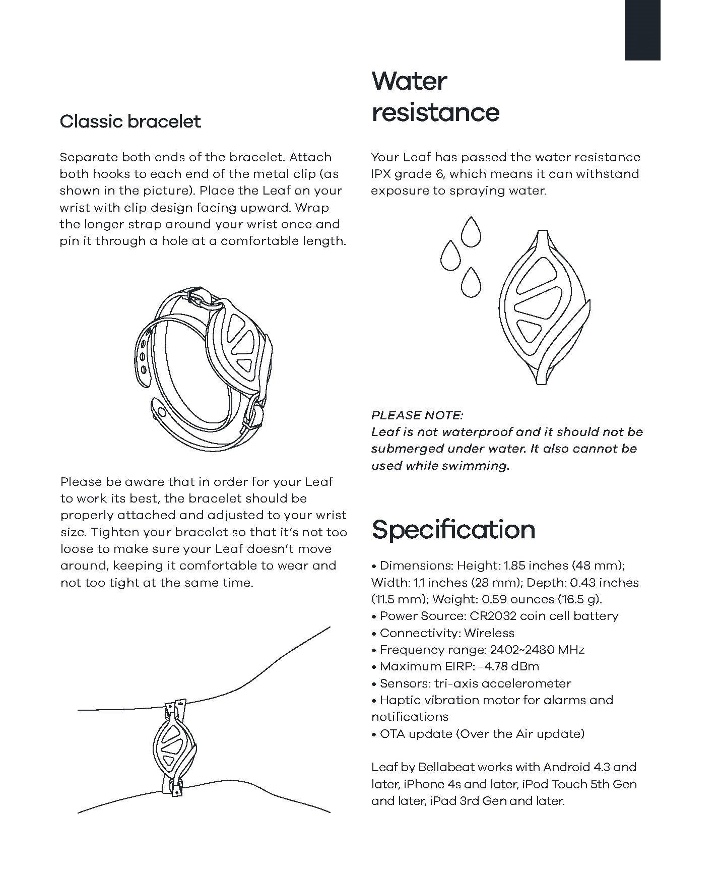 Bellabeat Leaf Urban Smart Jewelry Health Tracker ExerciseN