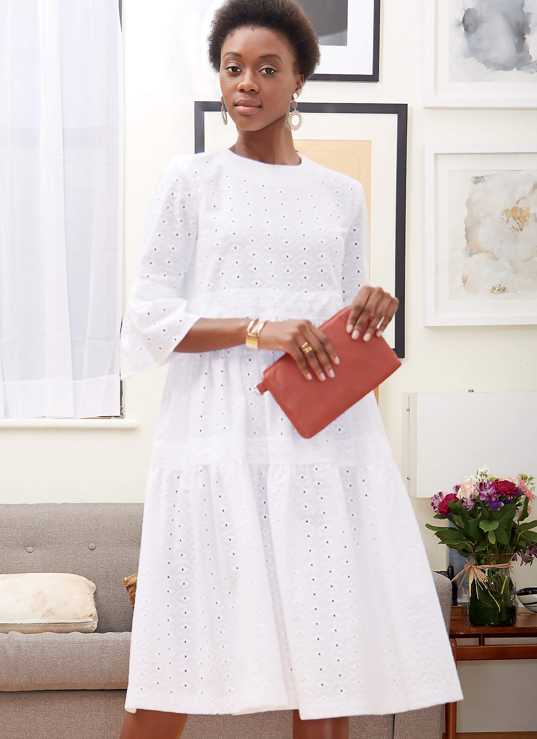 McCall's Patterns McCall's Women's Knee Length Pleated Dress, Sizes 14-22 Sewing Pattern, White