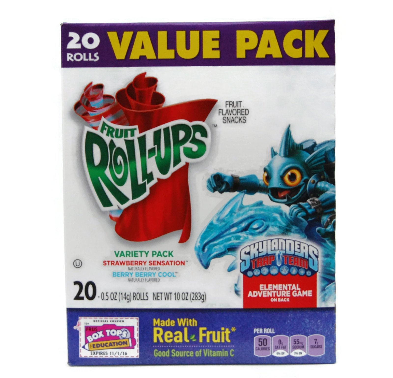 Photo 1 of  BB 08.28.25 Fruit Roll-Ups Variety Pack, Strawberry and Berry Berry Cool, 20-Count (2-Pack)