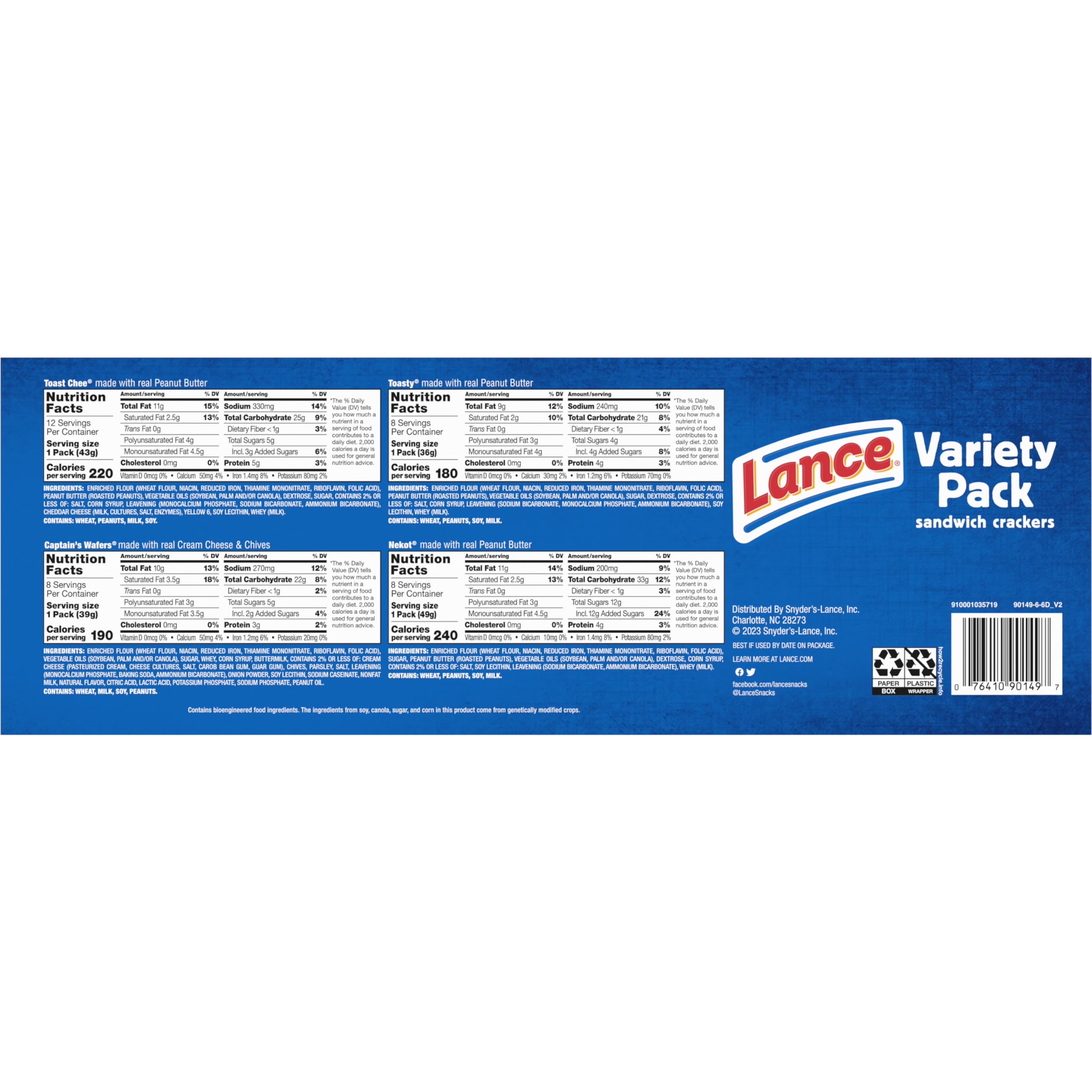 Lance Sandwich Crackers Variety Pack, 36 Ct (Pack of 36) Pricepulse