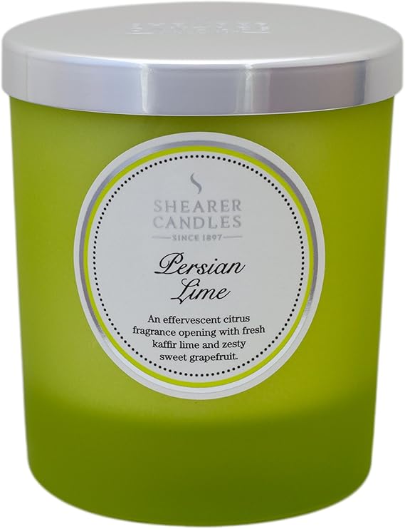 Shearer Candles Persian Lime Scented Jar Candle with Silver Lid Green