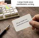 Tomoyuki 300 Blank Flash Cards Kraft Paper 3.46 x 2.04 in White Black Pink view 3