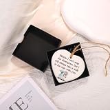 NQEUEPN Best Friend Ornament White Ceramics Heart Pocket Hug Keepsake 7.2x6.5cm view 5
