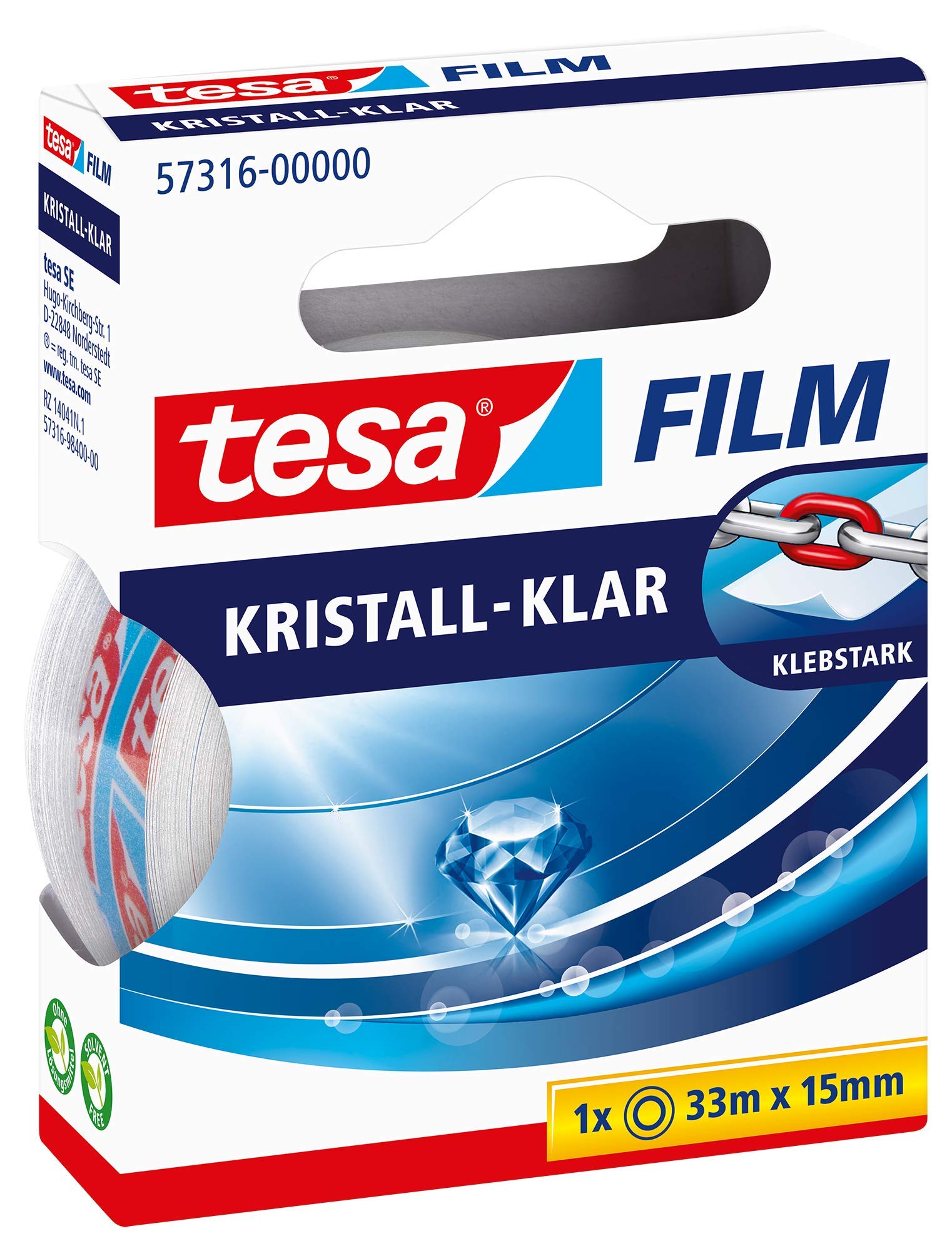 TESA Tesafilm Crystal Clear Adhesive Tape 33m x 15mm โ image 1