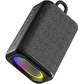 Portable Bluetooth Speaker with Lights, Powerful Crystal Clear Sound, IPX5 Waterproof, All Day Playtime, AUX&TF-Card Input, B