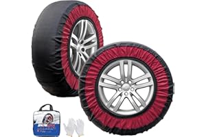 JIANLEI Automotive Snow Socks Tire Chains-Tire Snow Socks for Car, SUV, & Pickup, Textile Snow Chain, Easy to Install- Winter Tire Chain Traction Device(KE80), KE-80