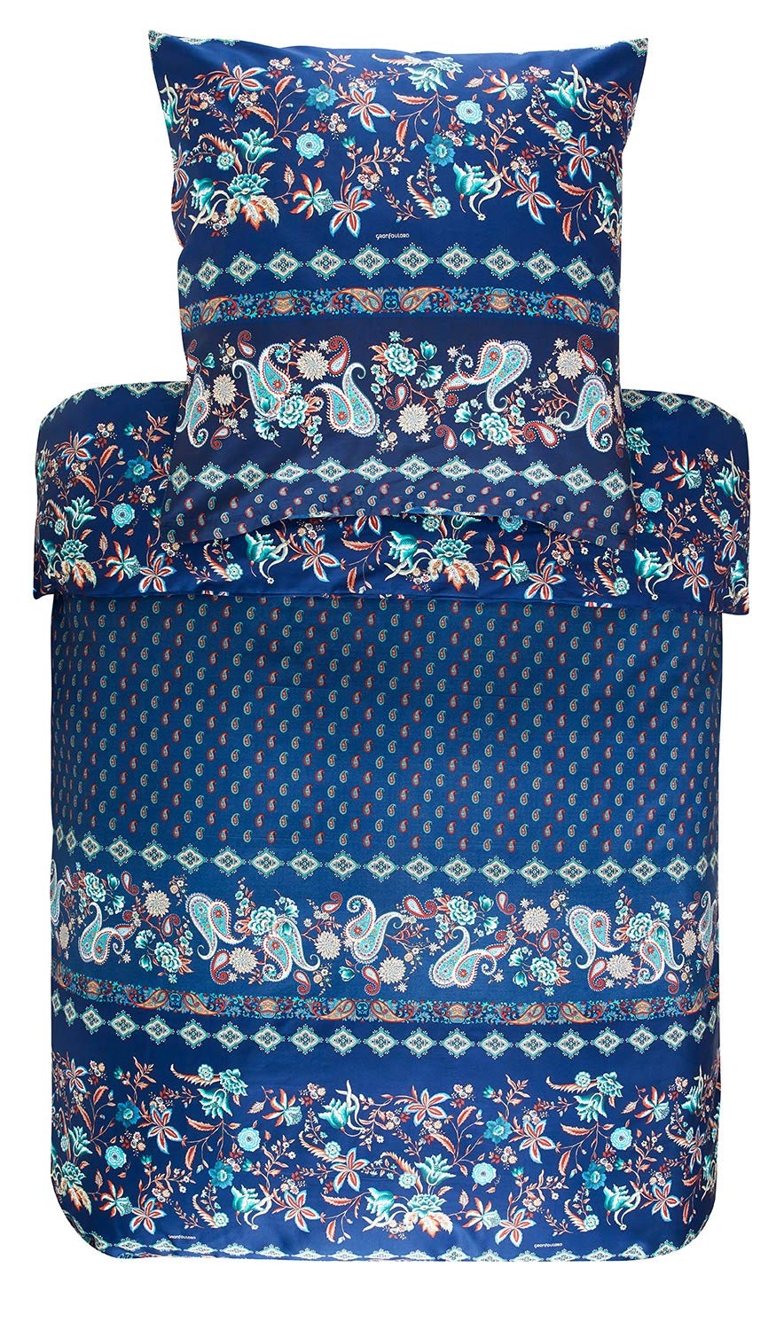 Bassetti FABRIANO Bed Linen Satin Blue 200 x 200 cm