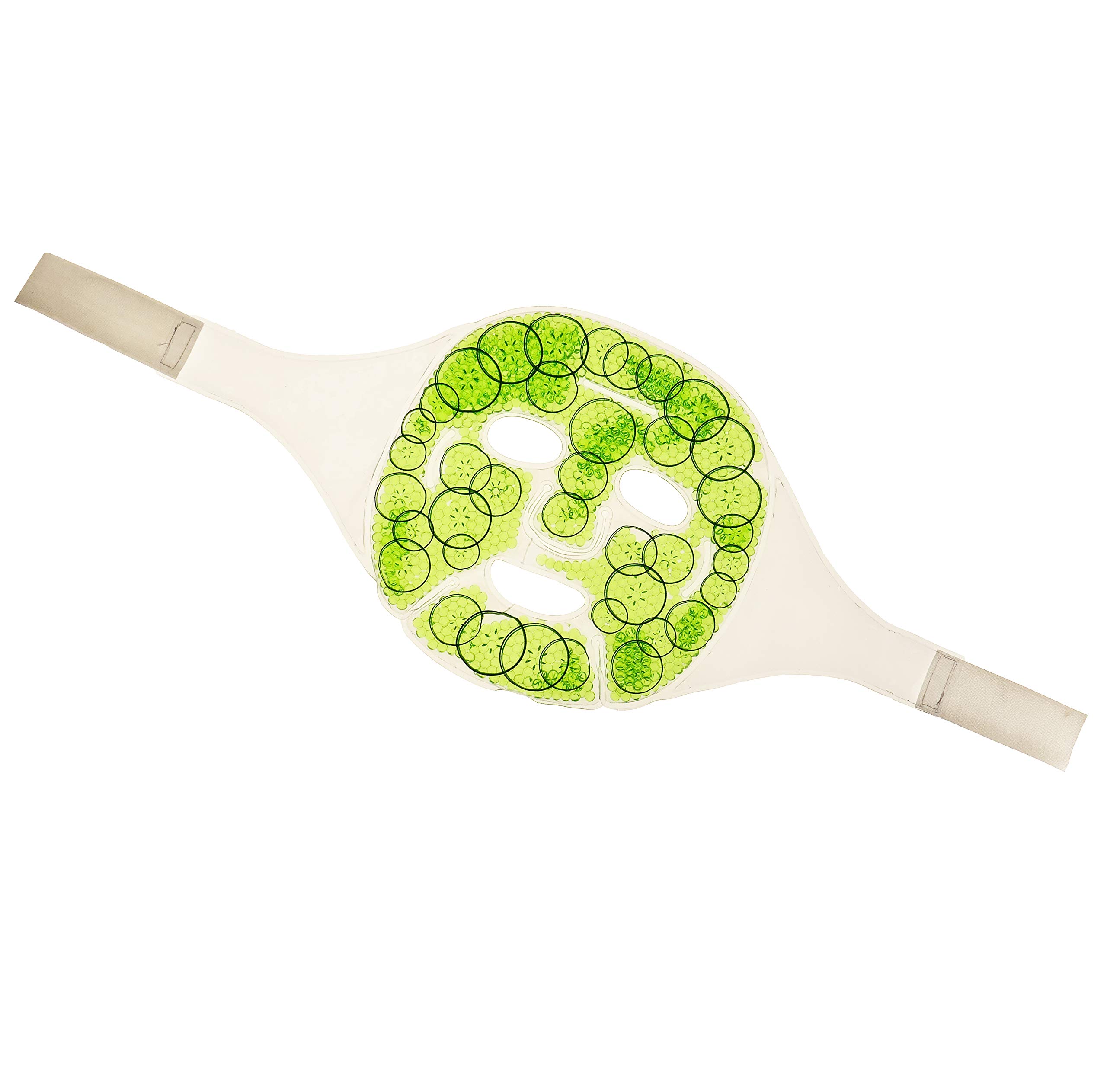 OR8 Wellness Full Coverage Gel Beads Warm Cold Face Mask. Reusable Heat Ice Pack for Migraines, Eye Bags, Dark Circles, Dental Pain, Eczema/Rash, Rosacea Swelling, Sinus Pain, Headache. Calming