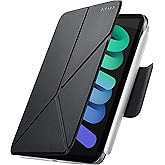 PITAKA for iPad mini 7 Case A17 Pro (2024), Compatible with iPad mini 7 (2024) /iPad mini 6 (2021), Portrait/Landscape Magnetic Case with Pencil Holder, 4 Standing Angles and - Black