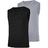 Roadbox Boys Compression Sleeveless Shirts, Kids Athletic Tank Tops Youth Quick Dry Undershirts for Football Basketball