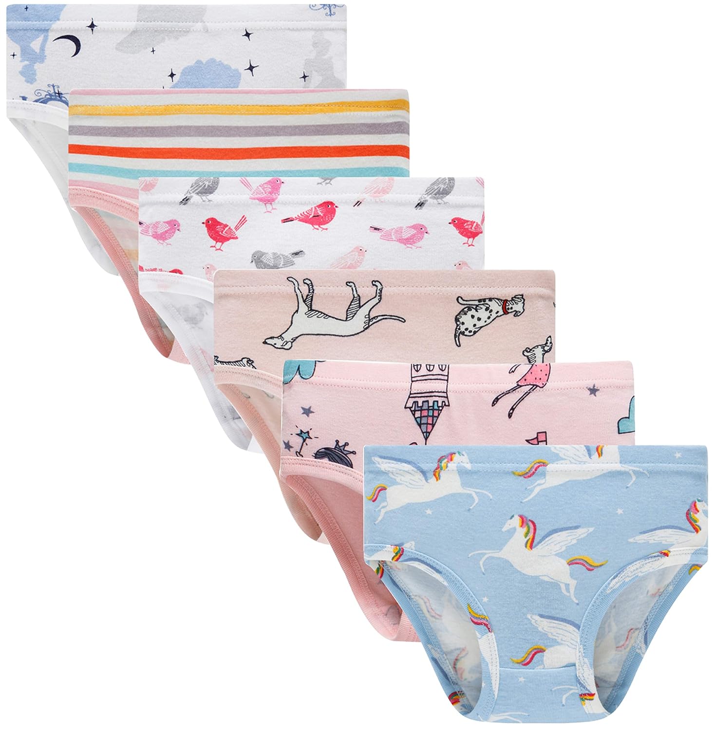 Buy Slenily Little Girls' Striped Panties Kids Breathable Comfort Horse