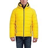 HFX Men's Lightweight Puffer Jacket with Hood, Water and Wind Resistant