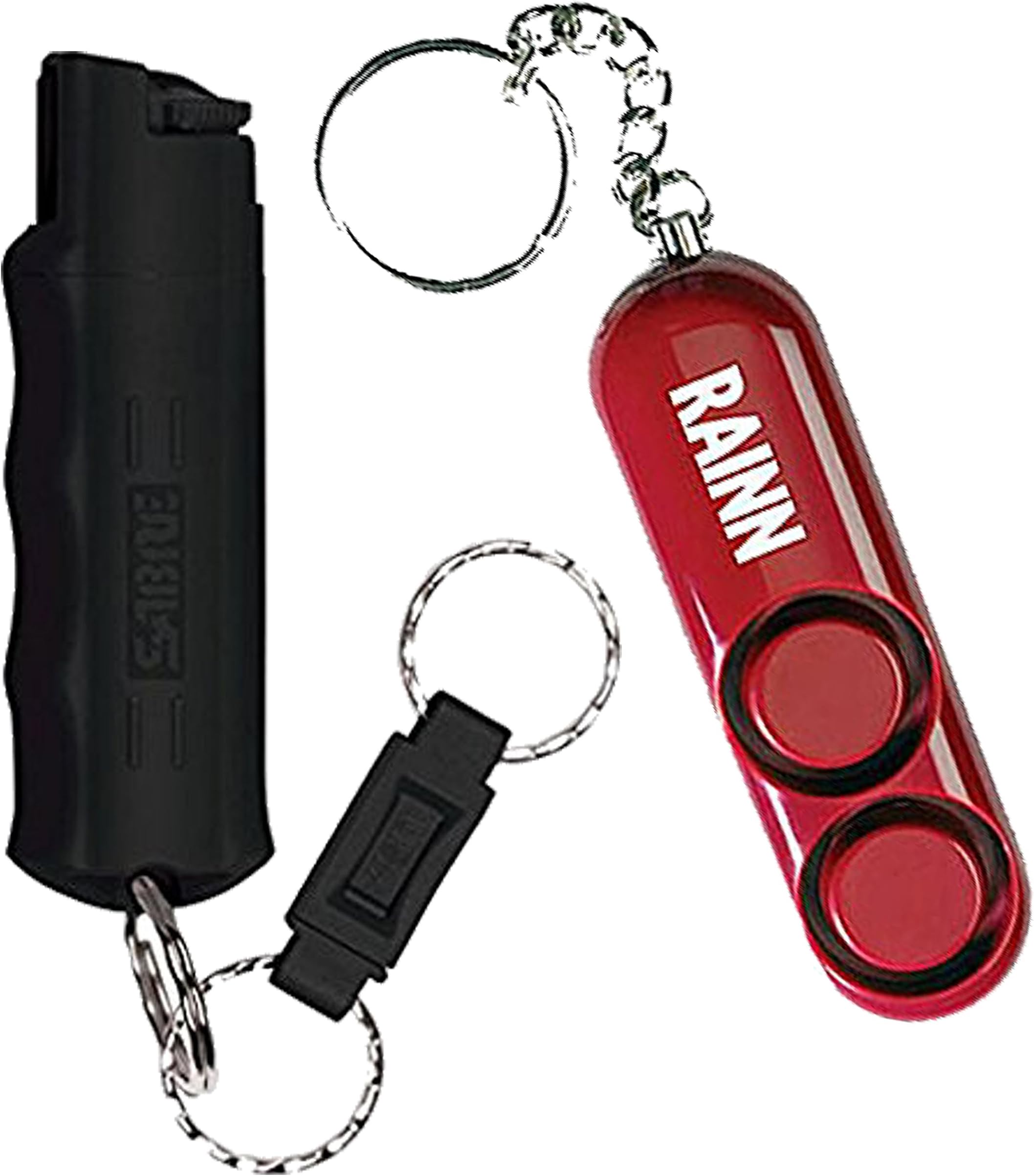 SABRE College Safety Bundle Black Campus Pepper Gel Red Personal Alarm - Lot of 2 as Shown