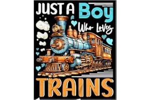 XVX-BOOM Train Set Blanket for Kids Toddlers Boys - Just a Boy Who Loves Trains - Cartoon Smoking Engine Railway Super Soft Fuzzy Throws Sheets Quilt Birthday Gifts - 50"X40" Decor for Crib Nap Couch Lap Bed