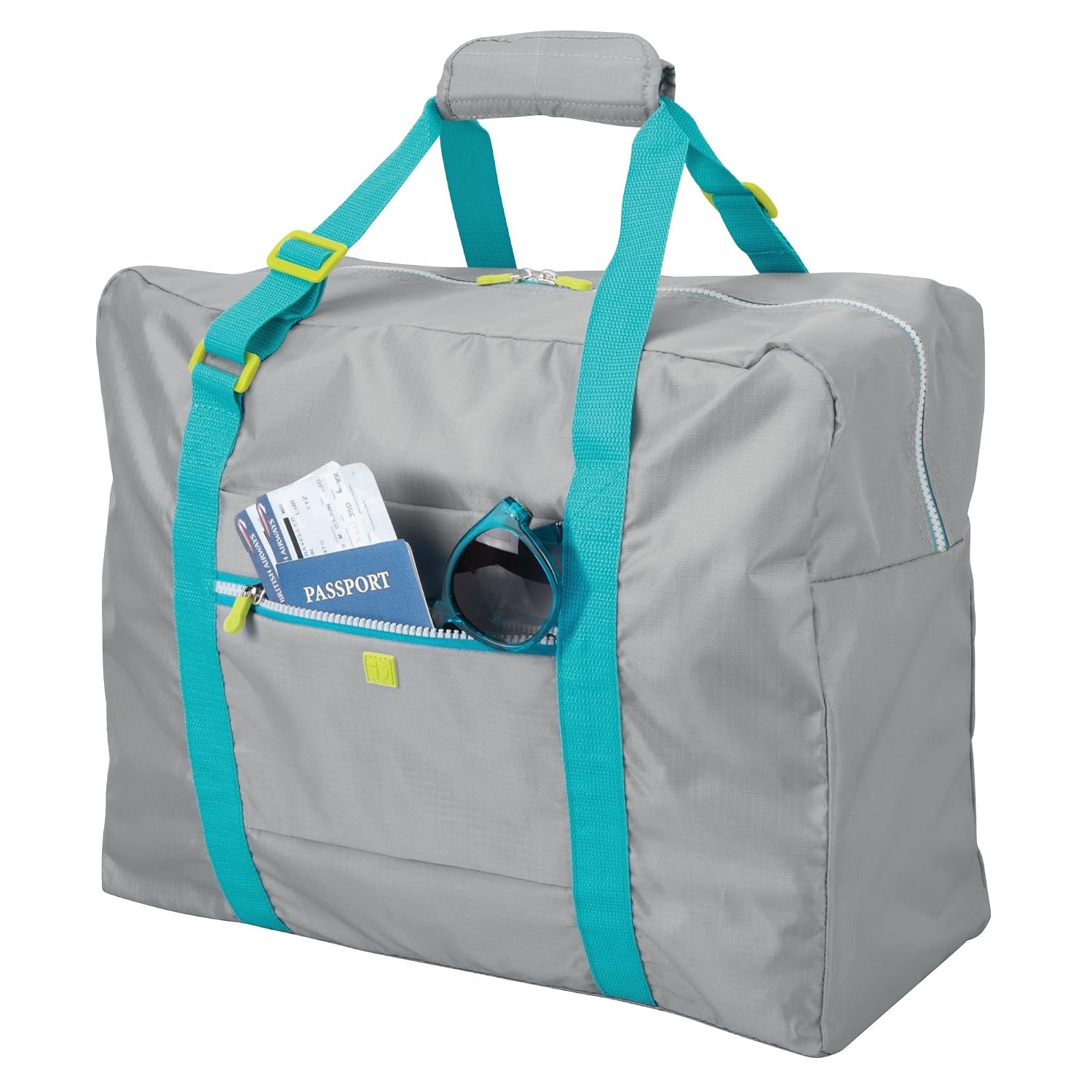 Leggera borsa con maniglie e cerniera perfetto per voli mDesign Borsone per  viaggi grigio/turchese/bianco Ideale come bagaglio a mano o sacca da sport  Valigie e set da viaggio urban-earth.co.uk