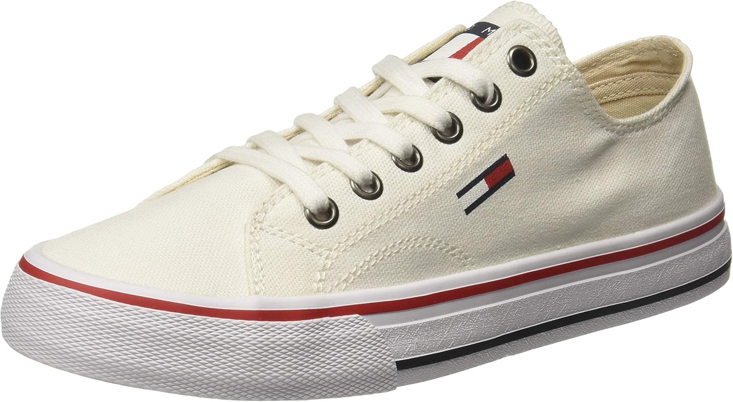 Buy Tommy Hilfiger Women Wmn Low Cut Tommy Jeans Sneaker 5 UK (A9AJF126_White) at Amazon.in