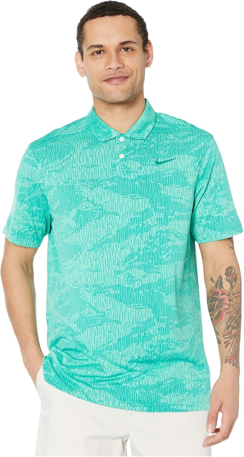 nike green camo golf shirt