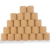 24 Pack Brown Breathable Self Adhesive Bandage Wrap 2 Inch, Multi-Purpose Non-Woven Cohesive Wrap - Vet Wrap | Athletic Tape | Medical Tape, Ankle Sprains, Swelling, Pets.