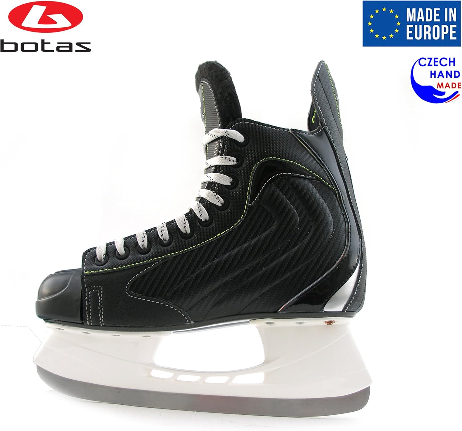 Botas - Largo 571 PRO - Men's Ice Hockey Skates | Made in Europe (Czech Republic) | Color: Black : Sports & Outdoors