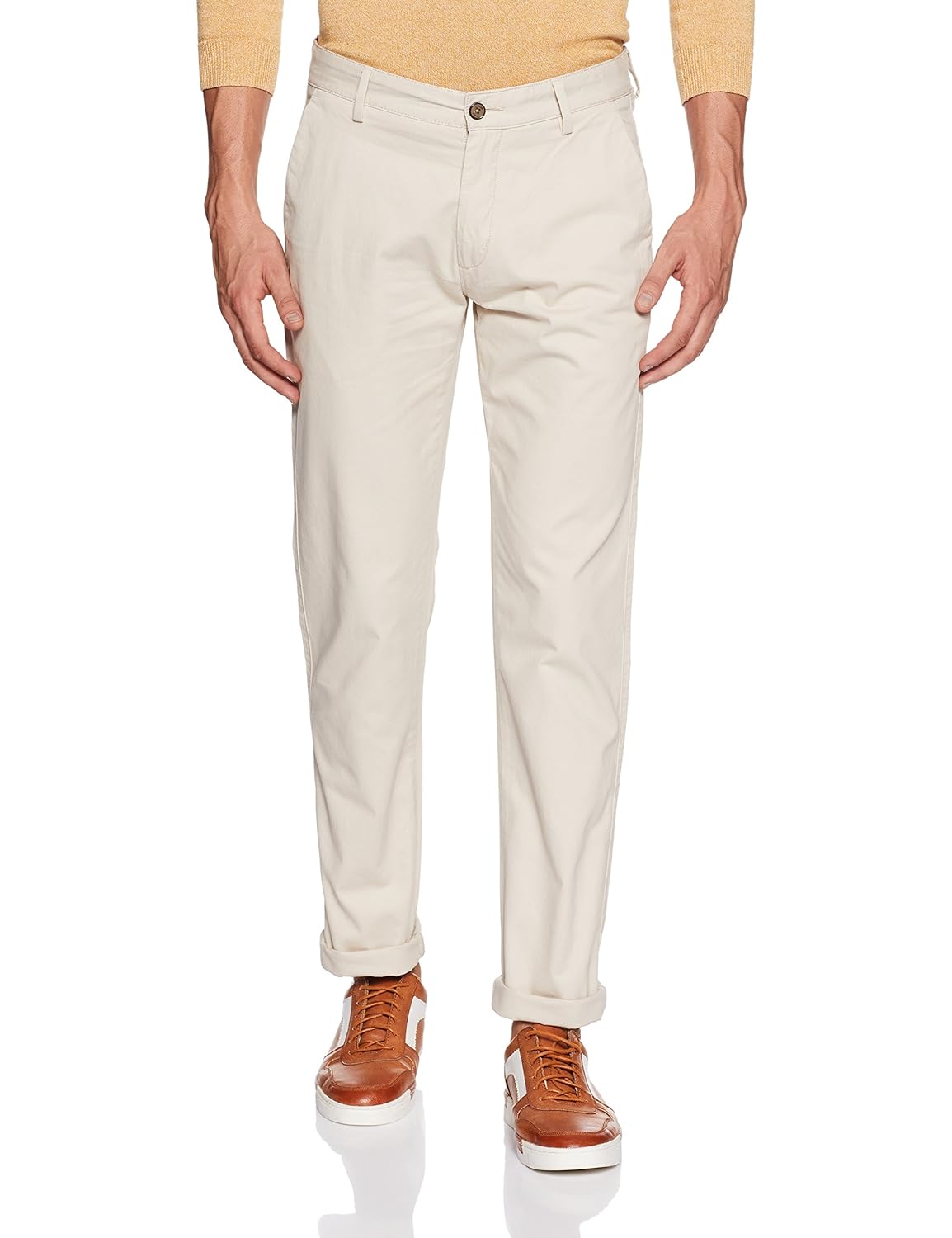 arrow sport men's straight fit casual trousers